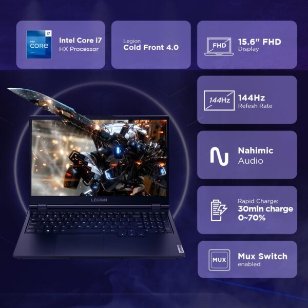 Lenovo Legion 5 2024 13 Gen I7| RTX 4060 8GB(24/512GB SSD/15.6' 14Hz/FHD IPS/Windows 11) - Image 2