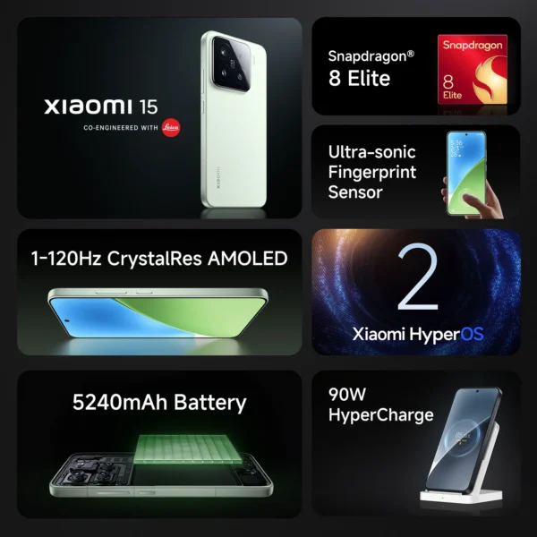 Xiaomi 15 (Green, 12GB/512GB)| 50 MP Leica Triple Camera - Image 3