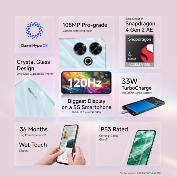 Redmi 13 5G Prime Edition, Black Diamond, 8GB+128GB - Image 2