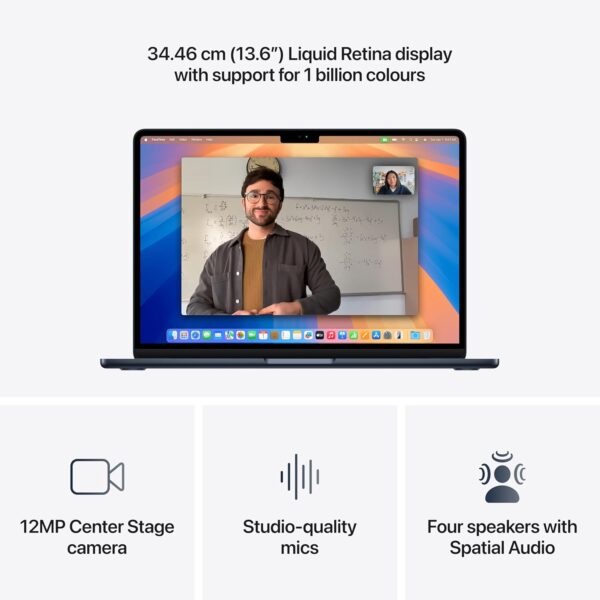 Apple MacBook Air (13-inch, Apple M4 chip with 10-core CPU, 16/256GB) - Midnight - Image 3