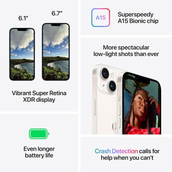 Apple iPhone 14 (256 GB) - Starlight - Image 4