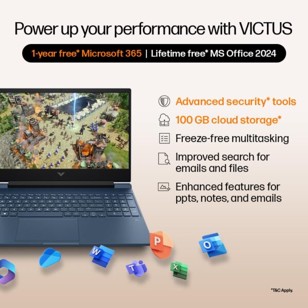 HP Victus, AMD Ryzen 9-8945HS, 8GB RTX 4060, Upgrade (Upto 32GB) 16GB RAM, 1TB SSD, 144Hz, 300nits, IPS, 15.6 - Image 8